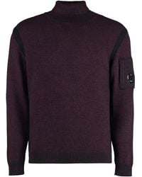 C.P. Company - Roll Neck Lens Detailed Jumper - Lyst