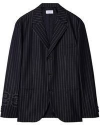 Off-White c/o Virgil Abloh - 23-Print Pinstriped Straight Hem Blazer - Lyst