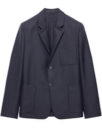 Prada - Single-Breasted Wool And Mohair Jacket - Lyst