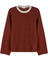 Brunello Cucinelli - Long Sleeve Crewneck Jumper - Lyst