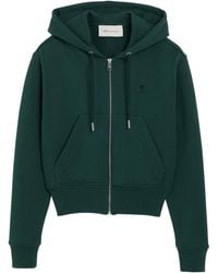 Ami Paris - Long-Sleeve Hooded Sweatshirt - Lyst