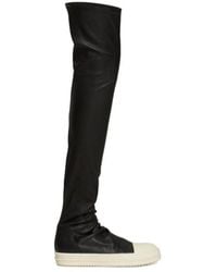 Rick Owens - Thigh-High Boots With Contrast Pointed Toe - Lyst