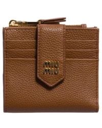 Miu Miu - Small Leather Wallet - Lyst