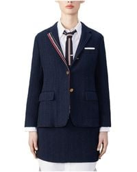 Thom Browne - Rwb-Striped Tweed Shirt Jacket - Lyst
