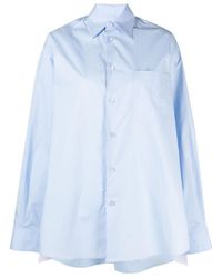 MM6 by Maison Margiela - Panelled-Detailed Long-Sleeved Shirt - Lyst