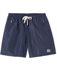 Miu Miu - Technical Fabric Bermudas - Lyst