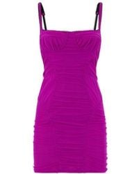 The Attico - The Sleeveless Ruched Mini Dress - Lyst