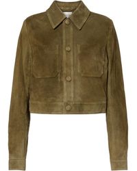FRAME - Button-Front Leather Jacket - Lyst