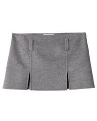Miu Miu - Double Cashmere And Wool Mini Skirt - Lyst