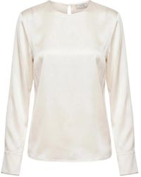 Peserico - Satin-Finish Long-Sleeve Top - Lyst