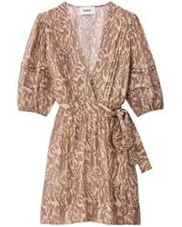 Ba&sh - Teodora Printed Wrap Mini Dress - Lyst