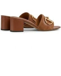 Gucci - Slide Sandal With Horsebit - Lyst