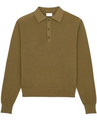 Saint Laurent - Button Detailed Long-Sleeved Polo Shirt - Lyst