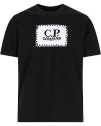C.P. Company - Logo Patch Crewneck T-Shirt - Lyst
