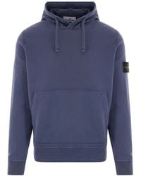 Stone Island - Logo Patch Drawstring Hoodie - Lyst