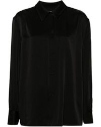 Jil Sander - Detachable Jewel Clip Detailed Satin Shirt - Lyst