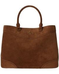 Ralph Lauren - Large Marcy Suede Tote Bag - Lyst