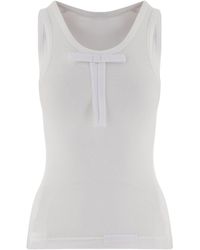 ALAINPAUL - Logo Bow Ribbed Tank Top - Lyst