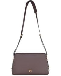 Pinko - Logo Plaque Shoulder Bag - Lyst
