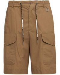 Moncler - Cotton Poplin Cargo Shorts - Lyst