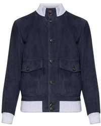 Eleventy - Flap Pocket Leather Jacket - Lyst