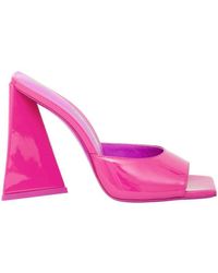 The Attico - The Devon Square-Toe Heeled Mules - Lyst