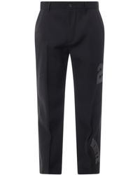 Off-White c/o Virgil Abloh - Luxury Wool Trouser With Unique Patches - Lyst