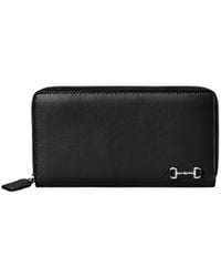 Gucci - Zip Around Wallet With Horsebit - Lyst