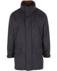 AURALEE - Quilted High-Neck Jacket - Lyst