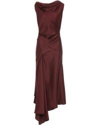 Victoria Beckham - Asymmetrical Midi Dress - Lyst