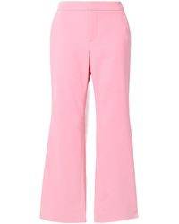 Balmain - Flared Crepe Trousers - Lyst