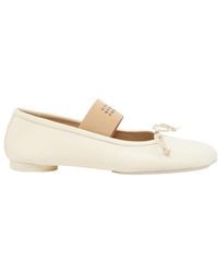 MM6 by Maison Margiela - Anatomic Numeric-Strap Ballet Flats - Lyst