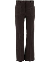 Ql2 - Nina Flared Velvet Pants - Lyst