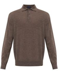 Paul & Shark - Long-Sleeve Knit Polo Shirt - Lyst