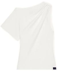 Courreges - Courrèges Asymmetric Draped T-Shirt - Lyst