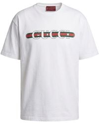 Gucci - Logo Printed Crewneck T-Shirt - Lyst