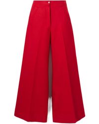 Giuliva Heritage - High Waist Suit Fabric Wide Leg Trousers - Lyst