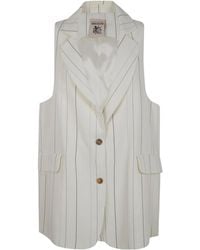 Semicouture - Striped Button Waistcoat - Lyst