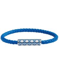 Dior - Cannage Woven Leather Bracelet - Lyst