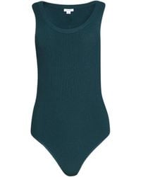 Alaïa - Alaïa Sleeveless Ribbed Knit Bodysuit - Lyst