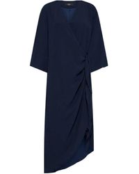 Seventy - Ruffled Wrap Midi Dress - Lyst