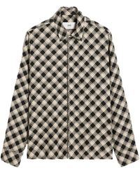 Ami Paris - Ami Check Printed Twill Shirt - Lyst