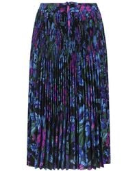 Gucci - Printed Silk Crêpe De Chine Midi Skirt - Lyst