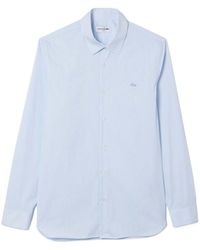 Lacoste - Slim-Fit Plaid Poplin Shirt - Lyst