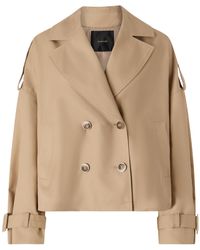 Pinko - Short Double-Breasted Trench Coat - Lyst