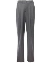 Stella McCartney - Wool Flannel Straight Pants - Lyst