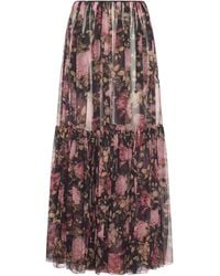 Chloé - Chloé Allover Floral Printed Pleated Skirt - Lyst