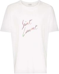 Saint Laurent - Animal Print' T-Shirt - Lyst