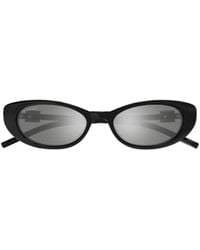 Gucci - Eyewear G String Oval Frame Sunglasses - Lyst