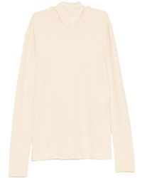 Lemaire - Jersey Crepe Long-Sleeve Scarf Top - Lyst